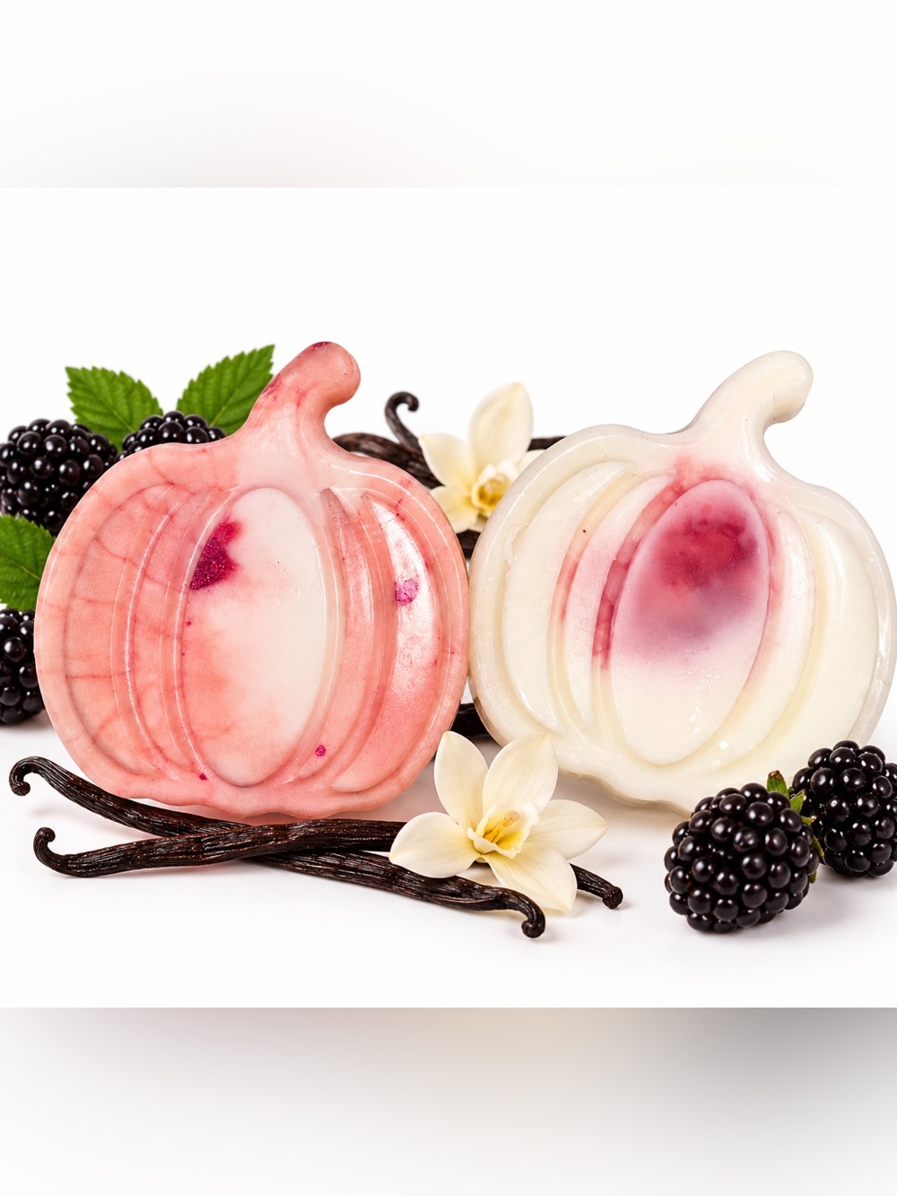Black raspberry vanilla pumpkins set of 2